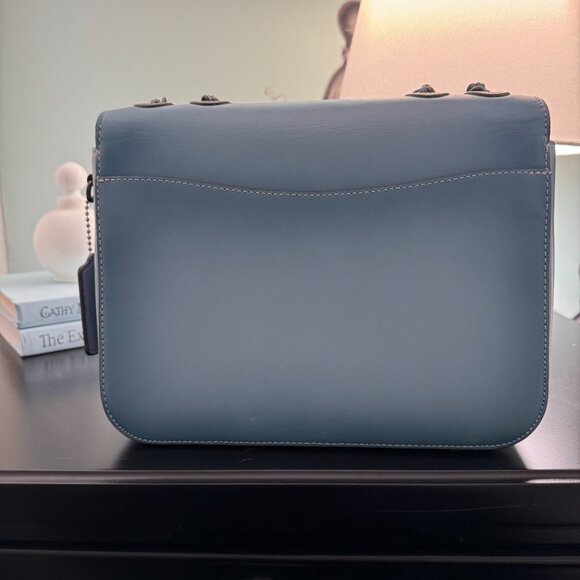 Coach Leather Blue Restored Shoulder Bag     $125  Used - Picture 3 of 5